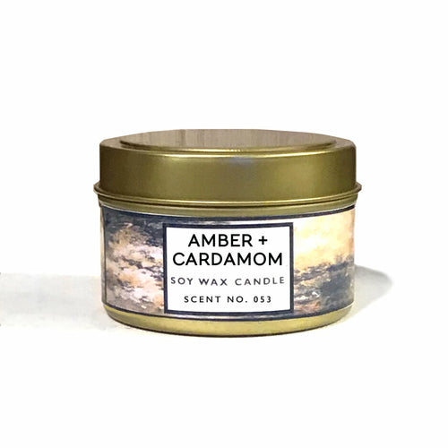 Amber & Cardamom Scented Soy Wax Candle